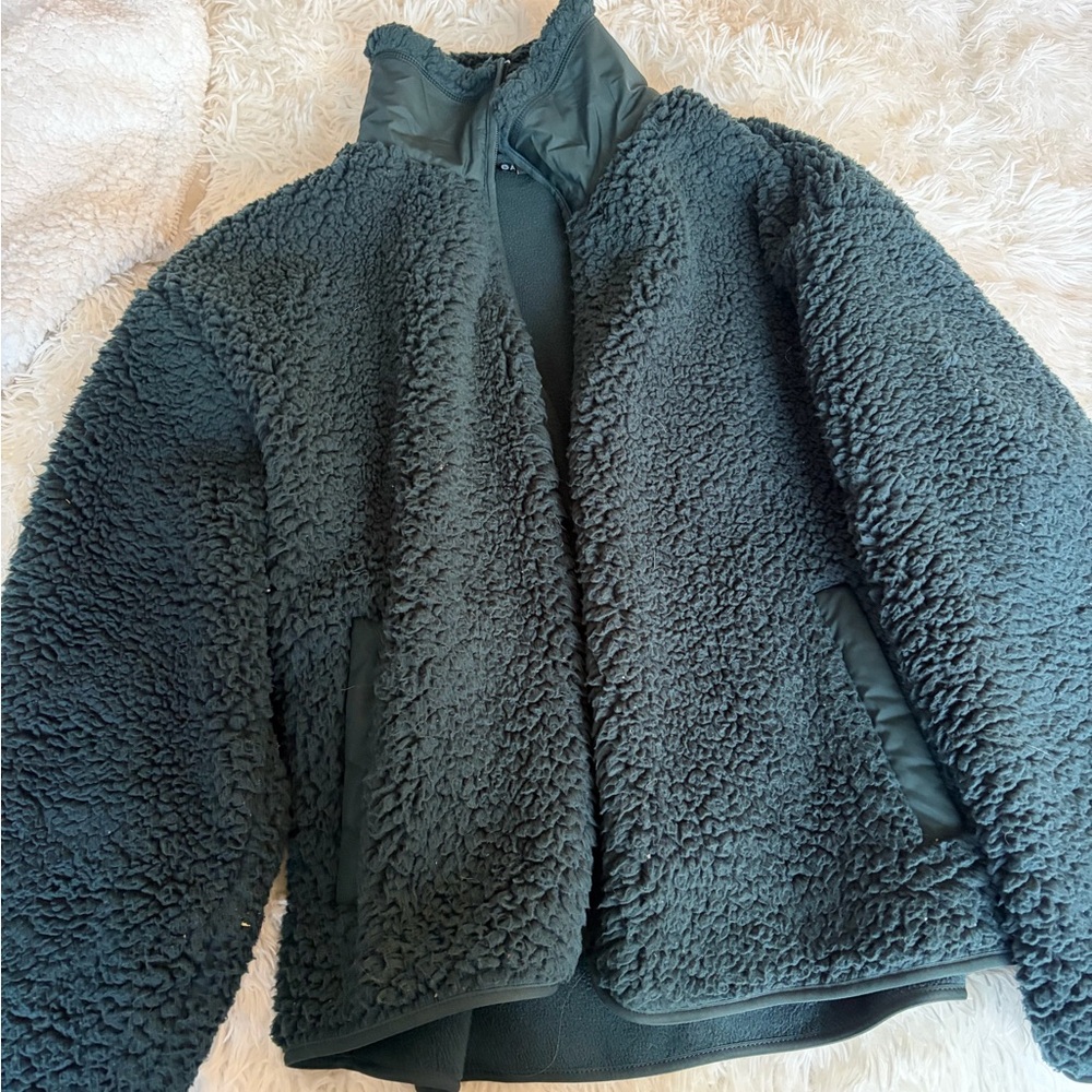 Cozy green Sherpa Jacket